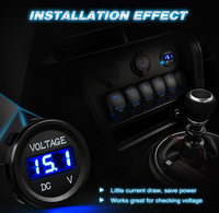 Voltímetro de 12 V CC para Automóvil, Barco, RV, Motocicleta