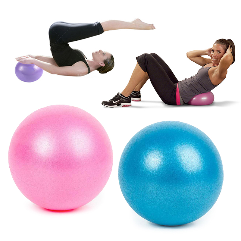 Mini Yoga Ball Fitness Small Exercise Pilates Balls With Inflatable Straw PVC 25cm Yoga Massage Ball Gym Home Stability Training