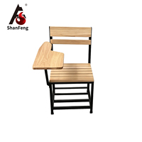 Chaise d'étude commerciale en bois massif pour étudiants avec rangement pour livres, chaise d'étude certifiée durable pour l'achat en gros pour les écoles