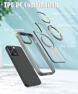 2023 luxe mat 360 rotation anneau étui de charge sans fil pour iPhone 15 Pro Max <span class=keywords><strong>nouvelle</strong></span> version pour iPhone 14 Pro téléphone portable Ca - Product Image 5