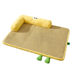 Cama Refrescante de Verano para Perros y Gatos, con Tejido y Mimbre, Esponja Gruesa, Desmontable y Lavable - Product Image 5