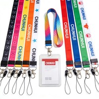 CH Wholesale Sublimation Printing Polyester Lanyards With Logo Custom Certification Keychain OEM ODM ECO Promotion Event Gifts