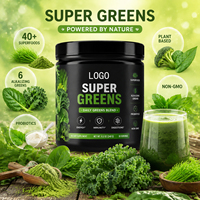 Suplemento Dietético en Polvo Instantáneo Super Green Vegano Sin Gluten, Alto en Proteínas y Bajo en Grasas, Favorece la Digestión Saludable e Inmunidad en Adultos