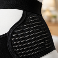 Ceinture de soutien de maternité professionnelle noire en maille respirante réglable pour soulager la pression pelvienne, bande de grossesse