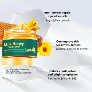 Fábrica nueva llegada Anti-oxidación e hidratante leche abeja cera Peeling máscara crema de hierbas máscara facial con Material de cristal - Product Image 4