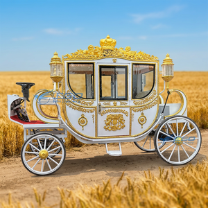 Nouvelle calèche royale électrique personnalisée Blanche Cendrillon, chariot de tourisme sans chevaux - Product Image 1