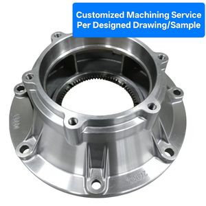 Service de fonderie et d'usinage CNC pour boîtier de cloche en alliage d'aluminium avec usinage par électroérosion à fil, couvercle de cloche personnalisé pour pompe/moteur hydraulique - Product Image 2