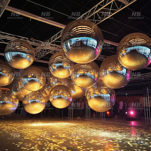 100cm 120cm 150cm 2m Ornament <b>Balloons</b> for Decoration Inflatable Mirror Ball Big Shiny Party <b>Customized</b> Fast Shipping Decorative - Product Image 5