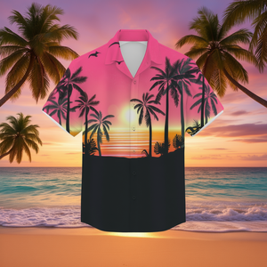 Camisa Hawaiana Deportiva Nestrue para Hombre, Diseño Personalizado, Manga Corta, Transpirable, de Poliéster y Algodón, para Verano, Casual, Playa, Corte Regular - Product Image 2
