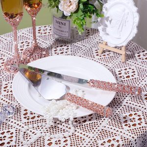 Ensemble de 4 pièces pour mariage : Verres à champagne, couteau à gâteau, spatule, ustensiles de pâtisserie avec boîte cadeau pour mariage de luxe, flûte à <span class=keywords><strong>vin</strong></span> - Product Image 3