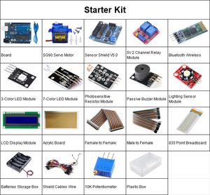 Kit de démarrage OKY1051 Dmart pour débutants en bricolage avec capteurs LED et plaque d'expérimentation - Product Image 2