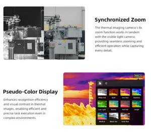 Drones commerciaux Fimi Tele avec caméra thermique à 3 axes et télécommande, et drones commerciaux Runcam avec caméra professionnelle - Product Image 5