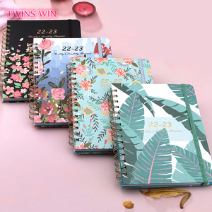Cuaderno de <span class=keywords><strong>agenda</strong></span> de alta calidad, cuaderno con hojas de flores, para año diario, A5, varios patrones, cuaderno en espiral, 010A, 2023 - Product Image 2