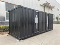 Toilettes de conteneur de luxe certifiées CE de 20 pieds |   Toilettes mobiles préfabriquées à double compartiment, conteneur de toilettes portables