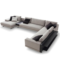Ensemble de canapés modulaires d'angle en tissu en forme de U Timberight sur mesure pour salon, mobilier d'intérieur, ensemble de meubles pour la maison