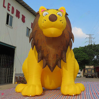 León inflable gigante realista de 20 pies de alto para eventos y promociones inolvidables