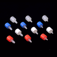 Adaptateur de raccordement médical à faible pression, filetage 1/4-28UNF, montage sur panneau vers connecteur cannelé, en plastique, femelle Luer Lock, pour tube