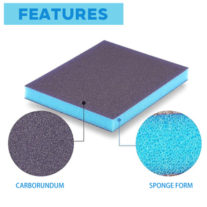 Commercio all'ingrosso 120mm quadrato doppio lato spugna carta vetrata 12mm per la lavorazione del legno mobili in metallo rimozione della ruggine lucidatura sabbia macinazione - Product Image 3