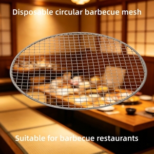Lot de 5 grilles de refroidissement multi-tailles en acier inoxydable à coins arrondis en fil tressé pour barbecue, four à <span class=keywords><strong>charbon</strong></span>, cuisson de gâteaux et pâtisseries - Product Image 5