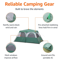 Tente instantanée HOMFUL Basics pour 4 personnes, installation rapide en 60 secondes et bâche imperméable