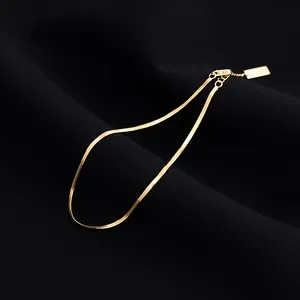 Custom Designs Jewelry Herringbone Snake Cross Bead Chain Necklace Bracelet Logo Label Mold Laser Logo