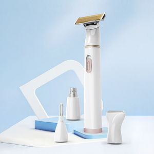 Rasoirs électriques pour femmes, 4 en 1, ensemble de tondeuses pour le visage et le corps, rechargeable, lavable, étanche, pour le pubis, les sourcils, le nez - Product Image 1