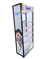 Support d'affichage cosmétique en acrylique Bevis, présentoir en plastique transparent pour kit de crème solaire, éclairage LED personnalisé en usine pour magasin de détail