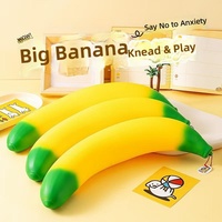 Mini Squishy Banane en TPR, Fruits Simulés, Balle Anti-Stress, Gadget de Décompression, Petit Jouet pour Enfants, Supermarché, Effet Lent