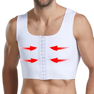 男士男性乳房发育症塑形器拉链控制瘦身胸部塑形器背部姿势隐形男性塑形器上衣