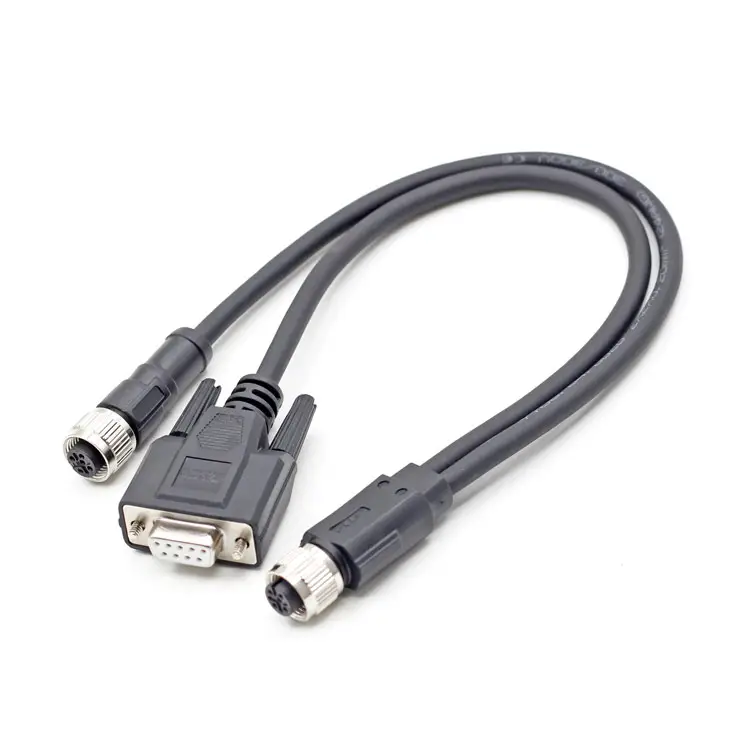 M12 to USB M12 17pin female to DB25 Datalogic 산업용 카메라 용 25pin 몰딩 커넥터
