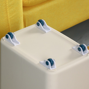 Adhesive Caster Wheels For Storage Boxes And Containers Soft ABS Blue With Rollers For Easy Mobility - Product Image 1
