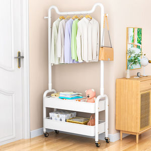 Porte-vêtements sur pied Yuuyo avec étagères, organisateur de vêtements portable pour chambre à coucher, dortoir, usage étudiant - Product Image 2