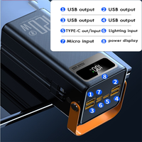 Batería Externa Portátil de 60000mAh de Gran Capacidad con Pantalla LED Digital, 4 Salidas USB Tipo-C, Carga Rápida de 22.5W, Función de Tecnología GAN, Japón