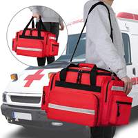 Sac médical professionnel vide, sac de traumatologie pour premiers intervenants avec séparateurs amovibles pour les soins à domicile