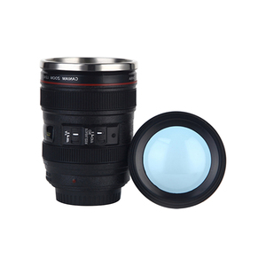 Wholesale Leak-proof Double Walled Stainless Steel 13.5 oz Travel <b>Cup</b> Camera Lens Coffee Mug for Him Dad - Product Image 3