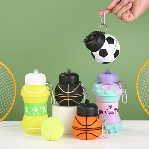 <span class=keywords><strong>Gourde</strong></span> pliable de 550ml pour enfants, <span class=keywords><strong>gourde</strong></span> en silicone pour enfants, logo personnalisé, bouteille d'eau pour enfants - Product Image 1