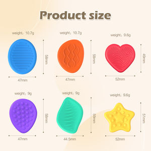 Pierres d'inquiétude texturées en silicone Jouets éducatifs pour bébés et enfants pour l'autisme Soulagement de l'anxiété Sensory Quiet Teething 0-24 Mois - Product Image 2
