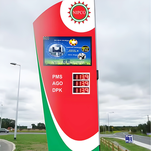 Accesorios para Gasolineras, Diseño Personalizado de Letreros de Acero para Gasolineras, Estructura de Letrero Tipo Pylon, Toldo para Gasolinera, Señalización LED para Gasolinera - Product Image 1