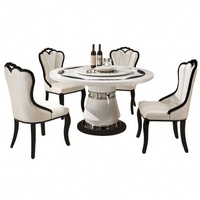 Table à manger ronde en marbre blanc de style luxueux de haute qualité GEDO 2026