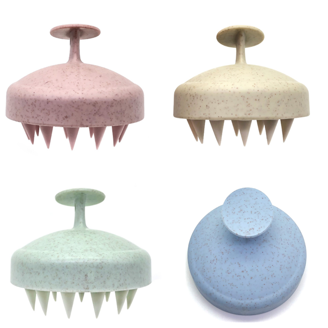 Hot Selling Handheld Silicone Massage Smoothing Hair Cleaning Scalp Hair Brush