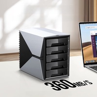 Boîtier de disque dur SATA Greenlink CM292 à 5 baies avec prise en charge du RAID matériel pour les disques de 3,5 et 2,5 pouces