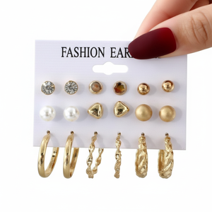 Vendita calda di tendenza minimalista elegante conchiglia orecchini a cerchio alla moda gioielli in ottone per le donne e le ragazze all'ingrosso - Product Image 2