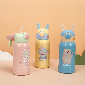 थर्मस स्ट्रॉ बोतल 316 स्टेनलेस स्टील प्यारा कार्टून खरगोश का पट्टा चाय बच्चों की केतली थोक पोर्टेबल पर्यावरण अनुकूल पीसी - Product Image 5