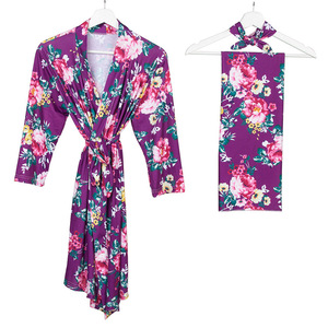 <span class=keywords><strong>Set</strong></span> Tre Pezzi per Maternità: Camicia da Notte, Fascia per Neonato e Fascia per Capelli, Regalo per Madre in Gravidanza - Product Image 6