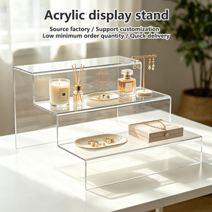 Expositor de Balcão em Acrílico Transparente Polido com Múltiplos Níveis para Organização e Exibição de Produtos de Varejo - Product Image 2