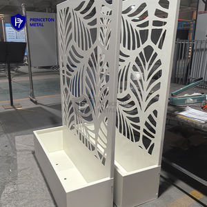 Jardinière élégante en aluminium avec écran d'intimité, jardinière en métal avec treillis pour usage commercial et résidentiel, décoration intérieure - Product Image 6