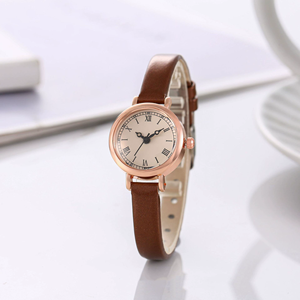 <span class=keywords><strong>Orologio</strong></span> da Donna Vintage al Quarzo Oro Rosa con Cinturino in Pelle PU Marrone, <span class=keywords><strong>Quadrante</strong></span> <span class=keywords><strong>Bianco</strong></span> con Numeri Romani - Elegante <span class=keywords><strong>Orologio</strong></span> da Polso N2605134 - Product Image 2