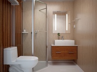 Unité de douche WC au design moderne Dosettes de salle de bain modulaires préfabriquées BUL1618