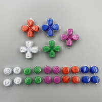 Boutons de remplacement pour manette de jeu, boutons en cristal ABXY, pavé directionnel, bouton directionnel croisé pour manette PS5, boutons transparents