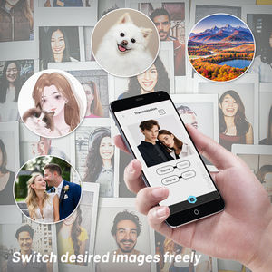 พวงกุญแจอะคริลิค FindXeink E-ink ลายการ์ตูนน่ารัก ดีไซน์พัดลม ป้องกันการสูญหาย ปรับแต่งได้ ลาย Labubu สไตล์อนิเมะ - Product Image 2